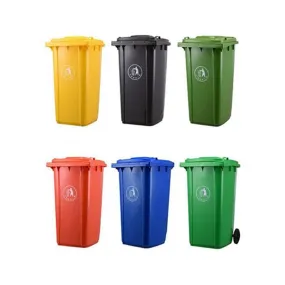 240L Refuse Wheelie Bin On Wheels - Colour