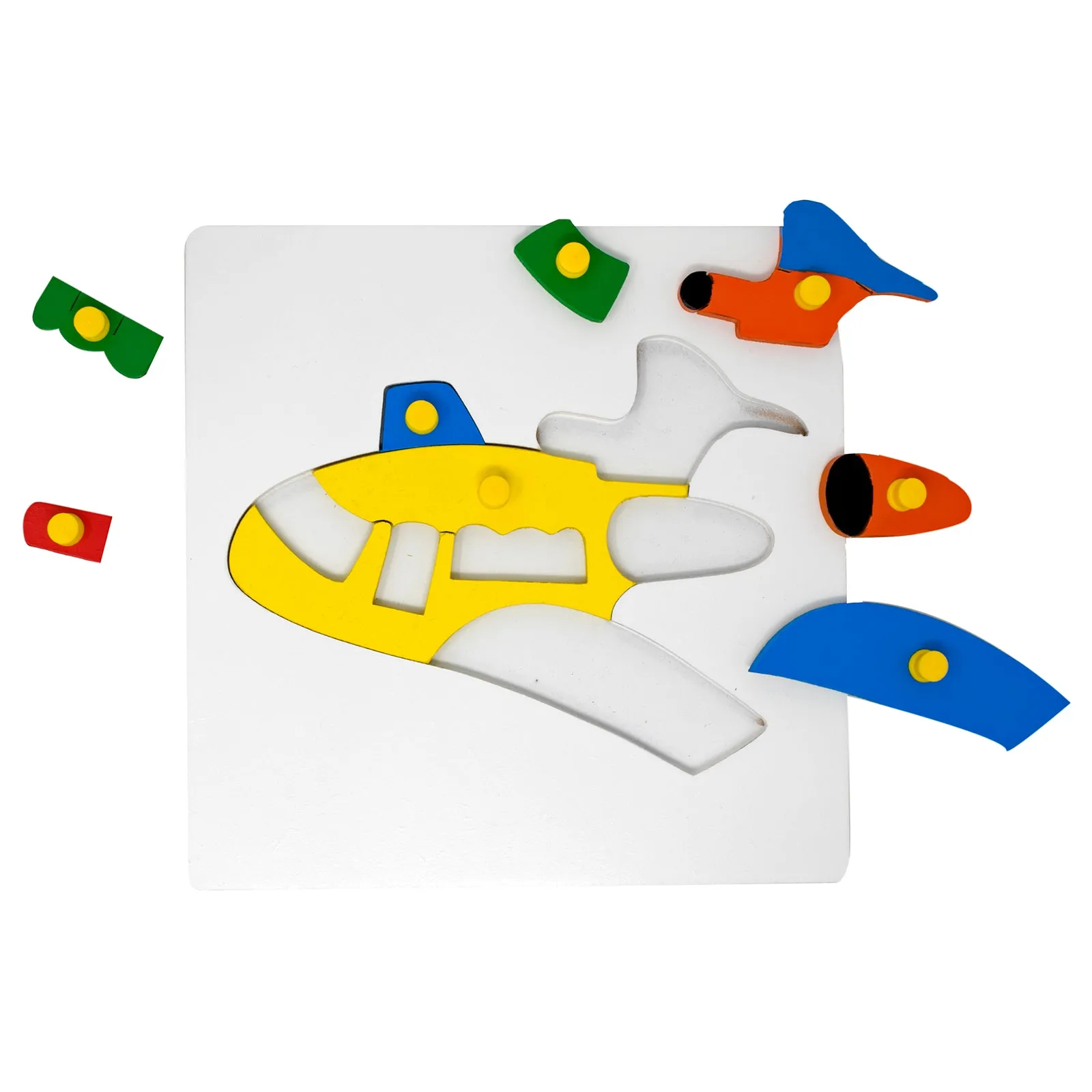 Airplane Inset Puzzle board with knob (08 Pcs)