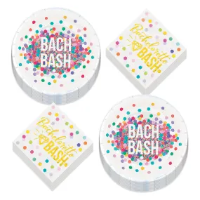 Bachelorette Party Bach Bash Paper Dessert Plates and Beverage Napkins (Serves 16)