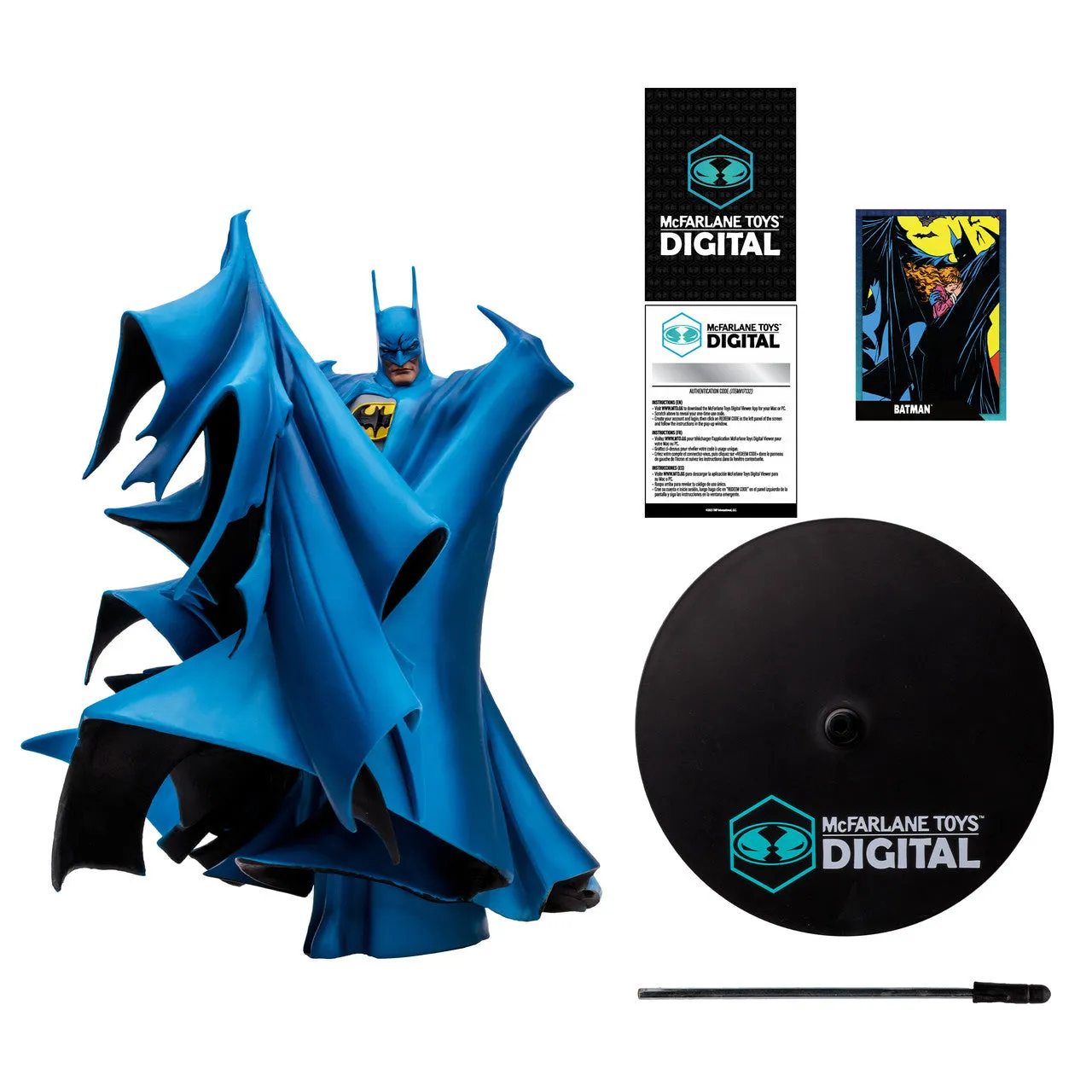 Batman by Todd McFarlane 1:8 Scale PVC Statue (Blue) w/Digital Collectible - McFarlane Toys