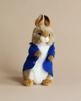 Blue Jacket Bunny Stuffed Animal