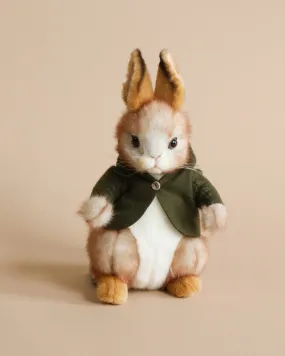 Bunny With Green Jacket Stuffed Animal