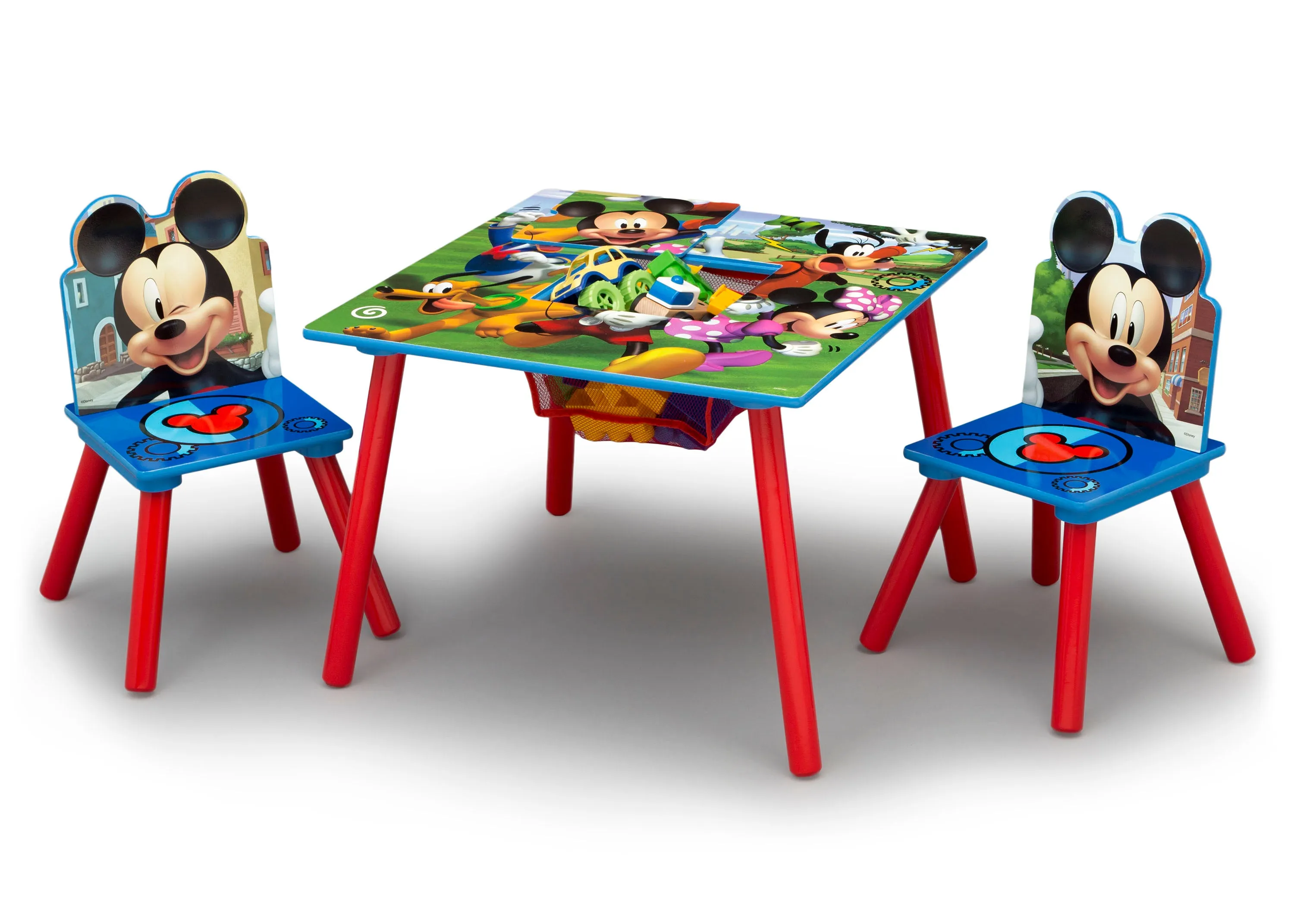 Disney Mickey Mouse 4-Piece Playroom Set - Includes Table with 2 Chairs and Deluxe Toy Box