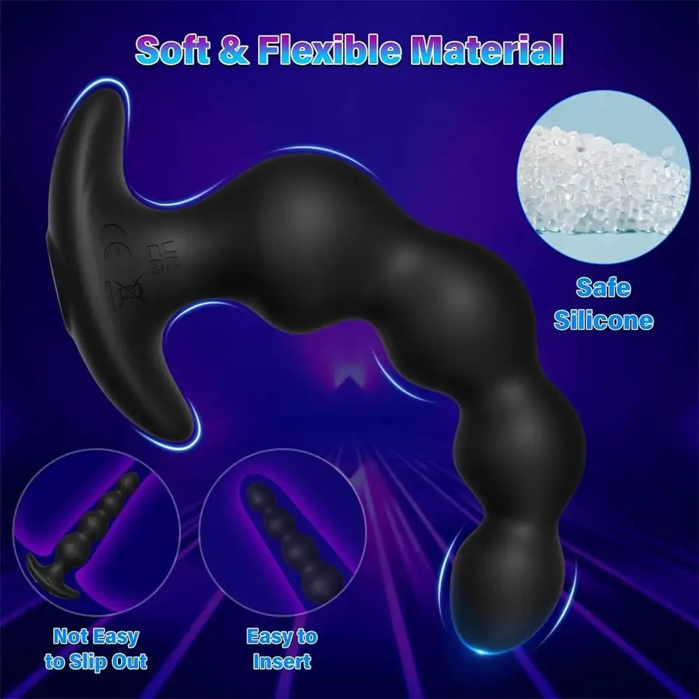 Evolved Anal Rammer Anal Beads Vibrators with App Control 9 Vibration Modes