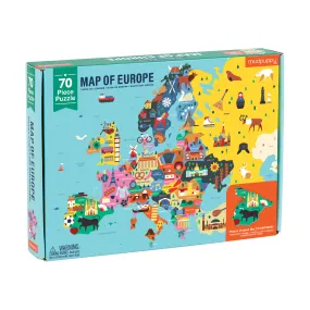 Geography Map of Europe Puzzle (70 Pieces) by Mudpuppy