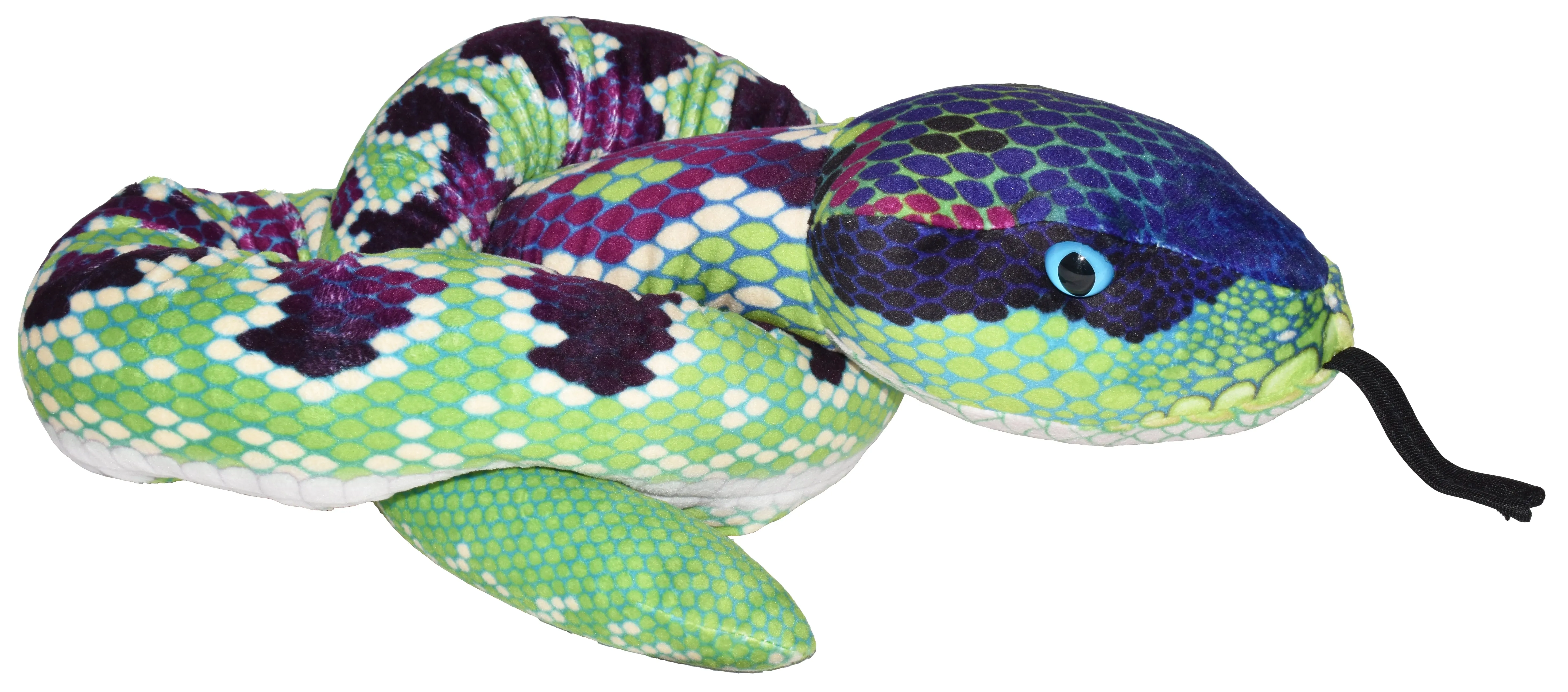 Green Purple Snake  Stuffed Animal - 54"