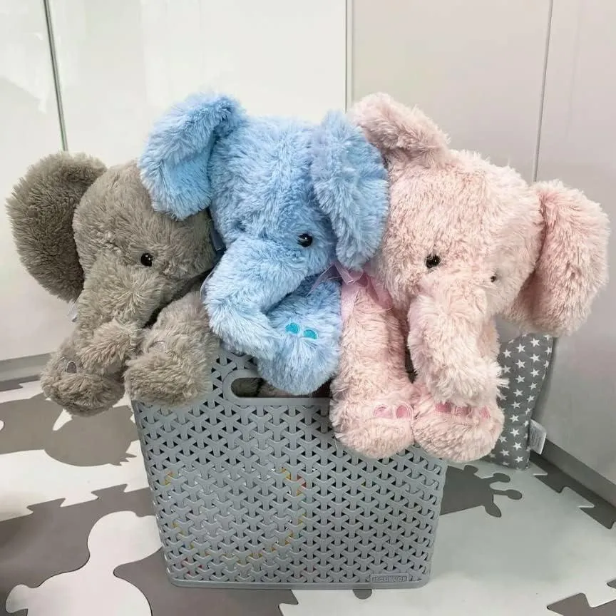 Grey Plush Elephant Soft Toys