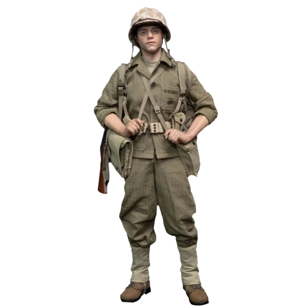 HiPlay Facepool Figure, WWII US Marine Corps Mortar Crewman: Merrill, Special Edition, Action Figure Full Set