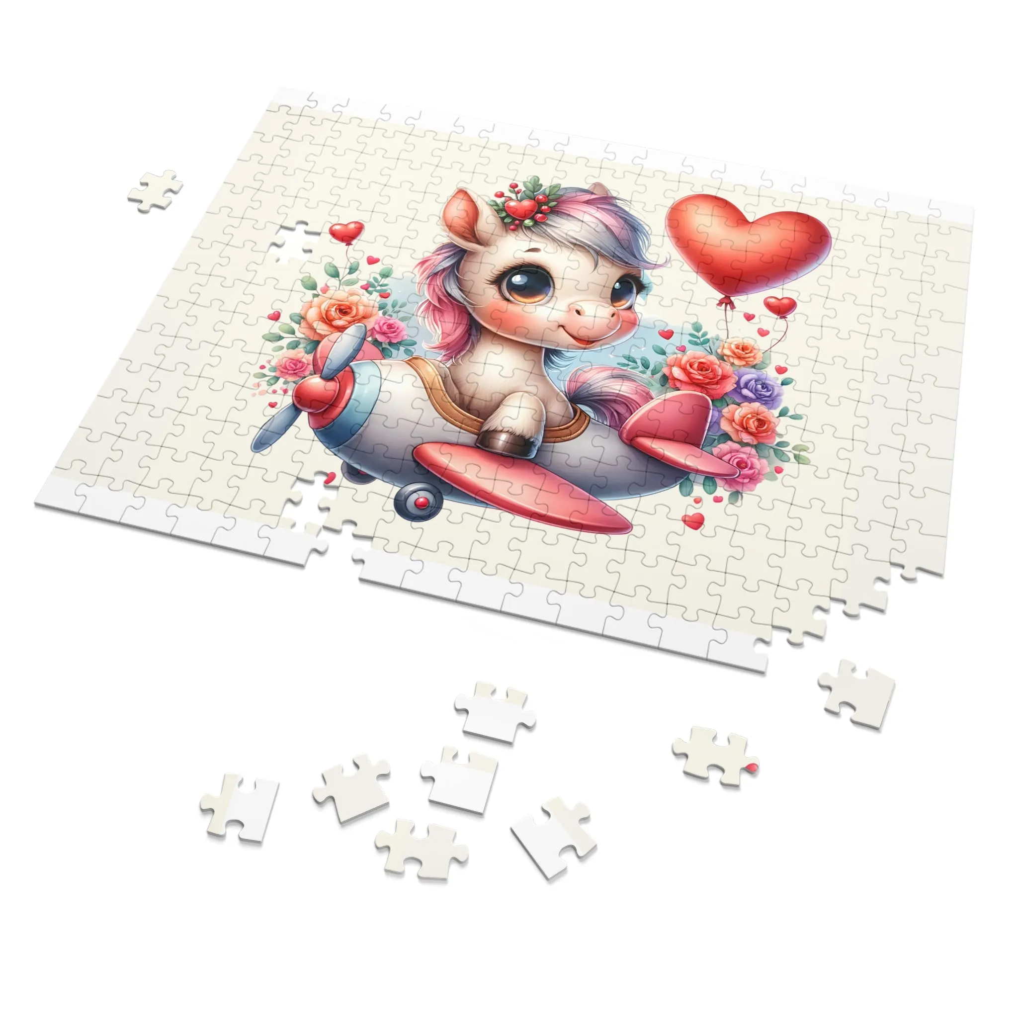 Jigsaw Puzzle, Horse in Plane, Personalised/Non-Personalised (30, 110, 252, 500,1000-Piece)