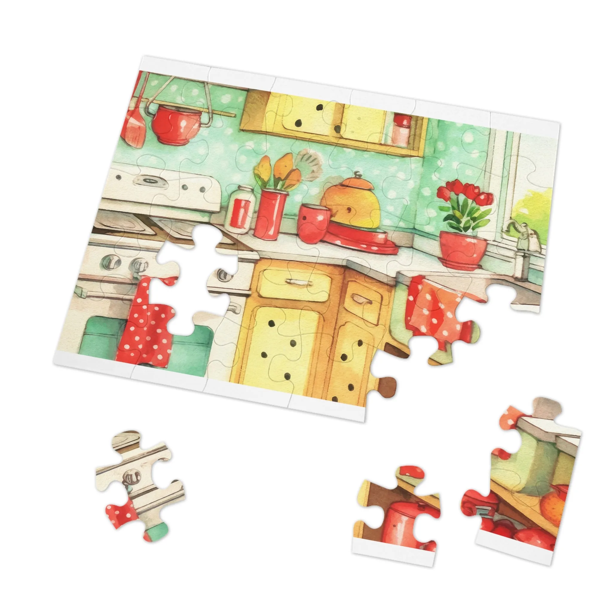 Jigsaw Puzzle in Tin, 1950's Kitchen, Personalised/Non-Personalised, awd-310