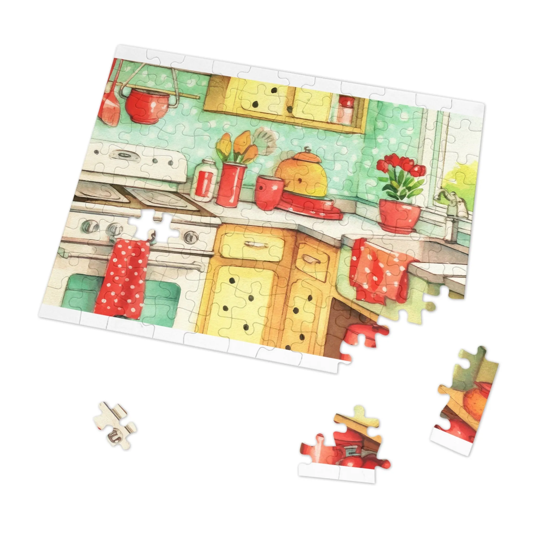 Jigsaw Puzzle in Tin, 1950's Kitchen, Personalised/Non-Personalised, awd-310