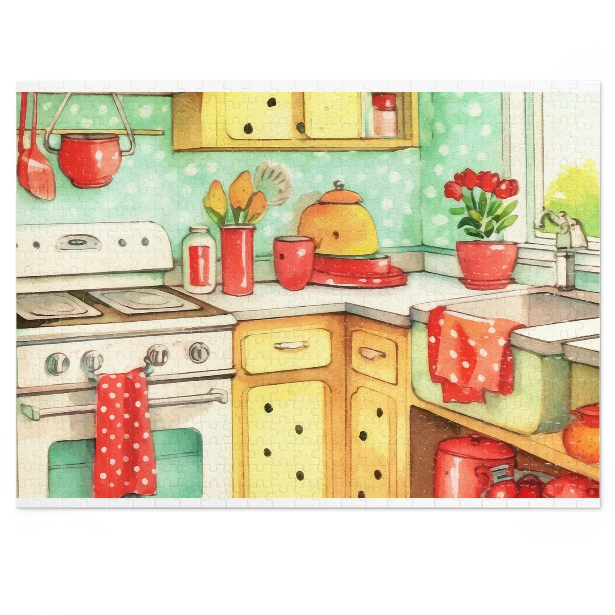 Jigsaw Puzzle in Tin, 1950's Kitchen, Personalised/Non-Personalised, awd-310