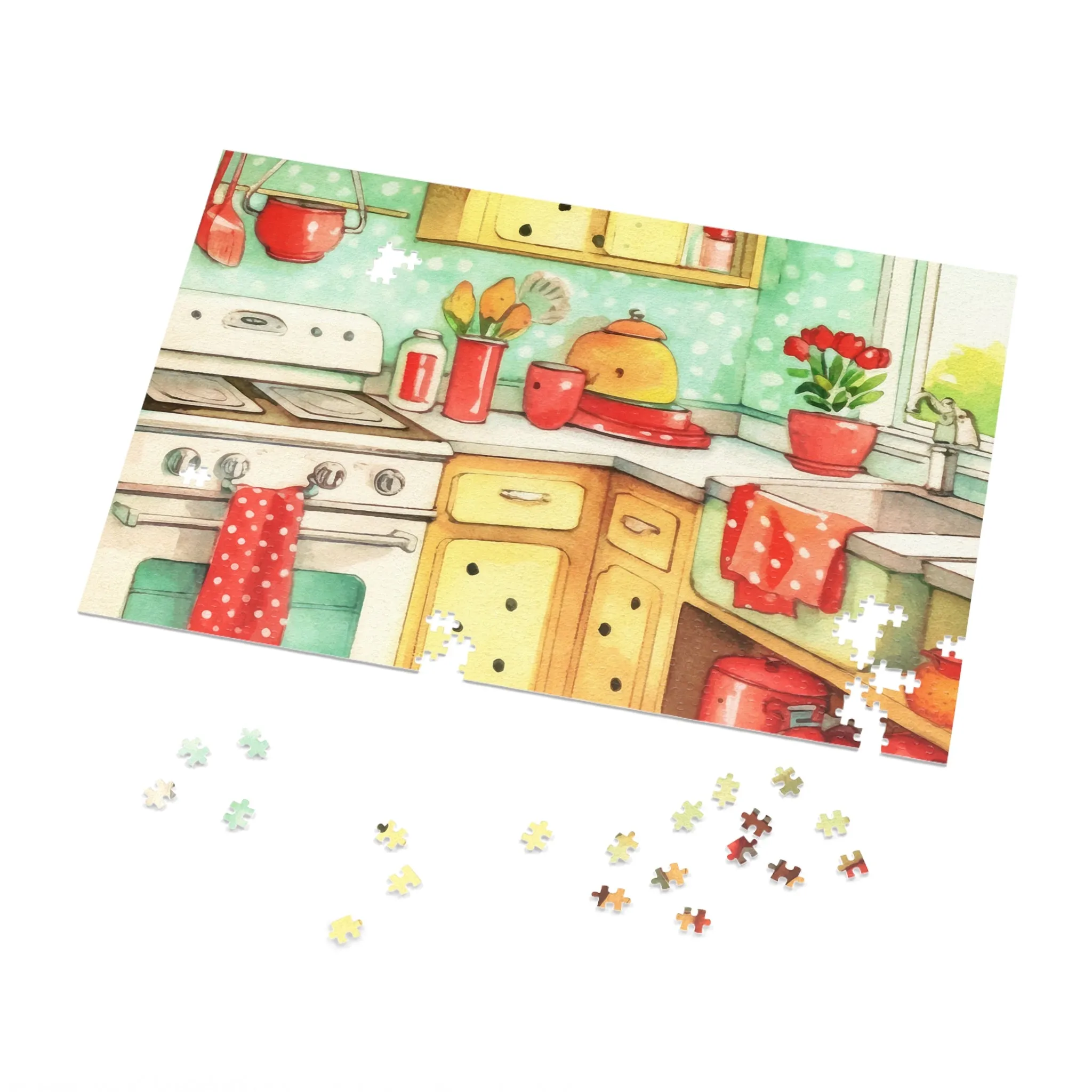 Jigsaw Puzzle in Tin, 1950's Kitchen, Personalised/Non-Personalised, awd-310