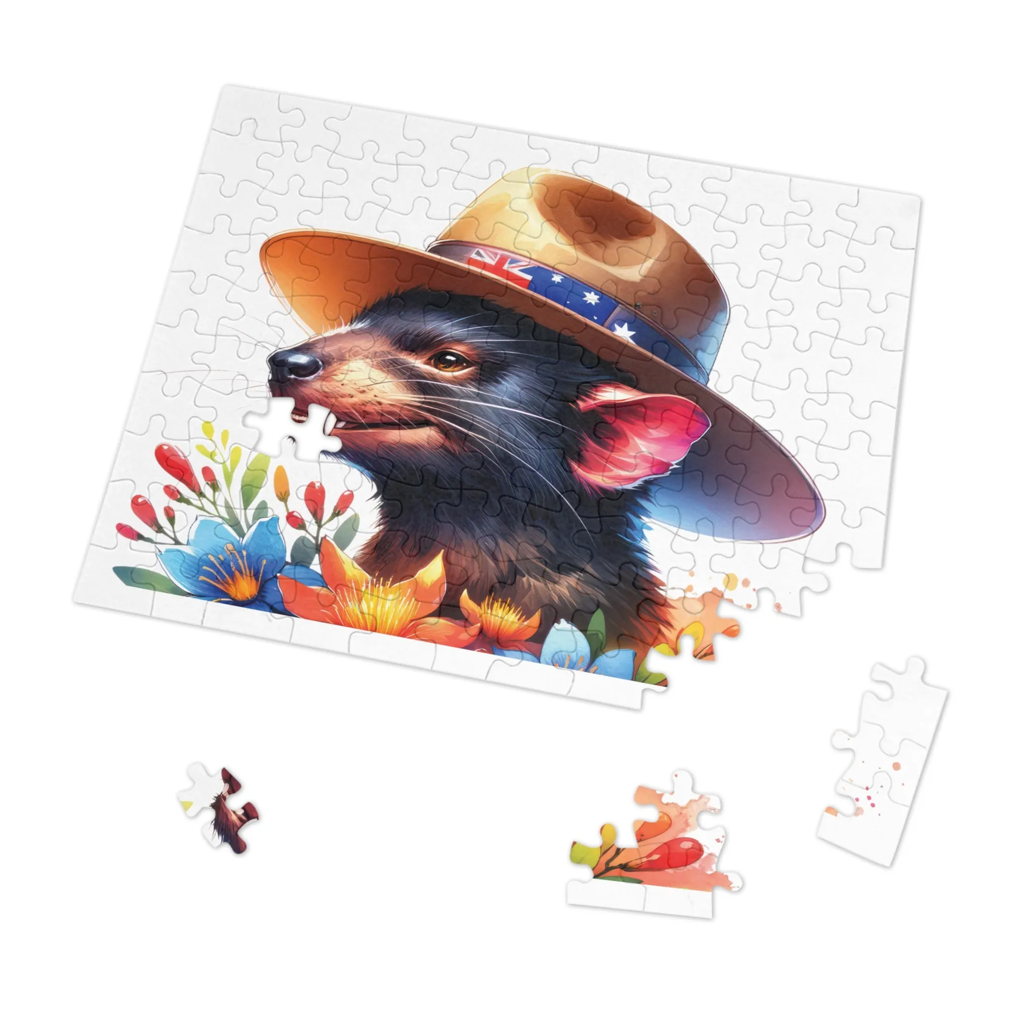 Jigsaw Puzzle in Tin, Australian Animals, Tasmanian Devil, Personalised/Non-Personalised, awd-1335(30, 110, 252, 500,1000-Piece)