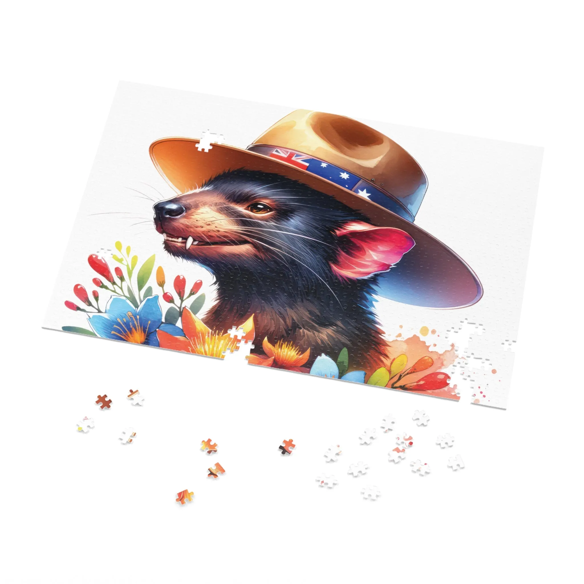 Jigsaw Puzzle in Tin, Australian Animals, Tasmanian Devil, Personalised/Non-Personalised, awd-1335(30, 110, 252, 500,1000-Piece)