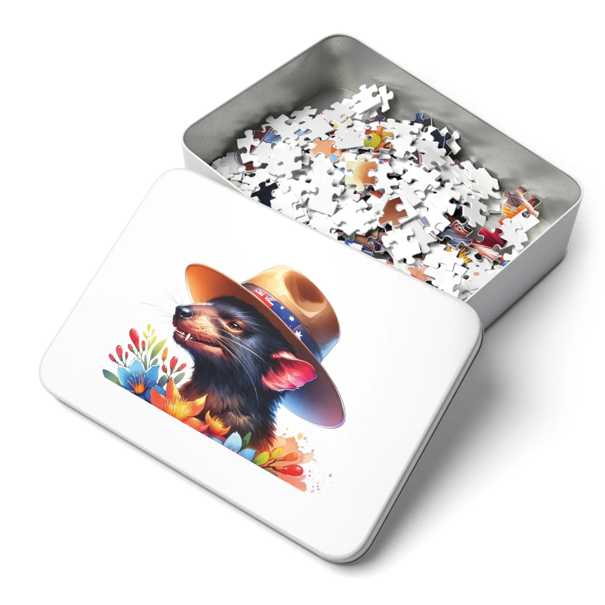 Jigsaw Puzzle in Tin, Australian Animals, Tasmanian Devil, Personalised/Non-Personalised, awd-1335(30, 110, 252, 500,1000-Piece)