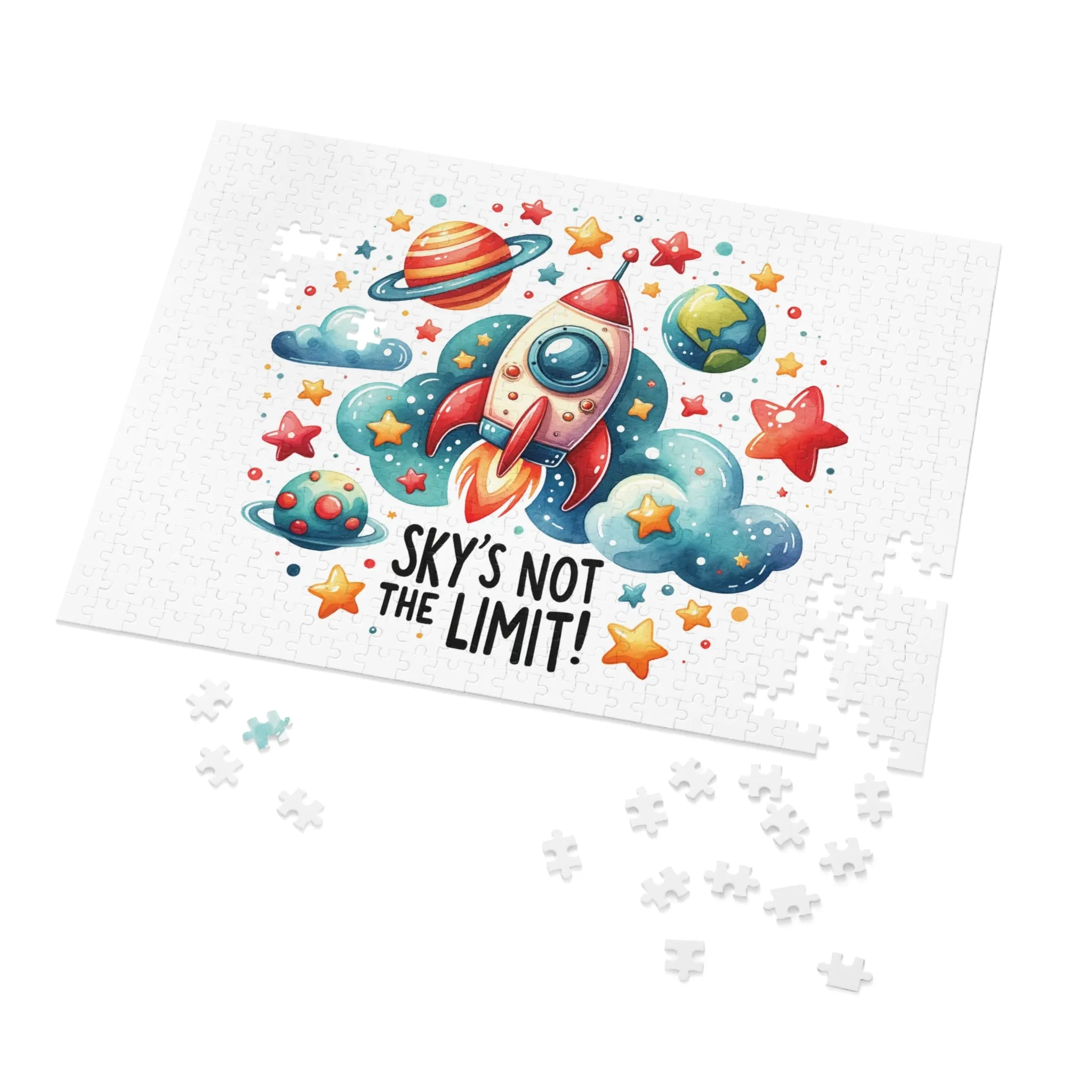 Jigsaw Puzzle, Rocket, Sky's not the Limit, Personalised/Non-Personalised (30, 110, 252, 500,1000-Piece)