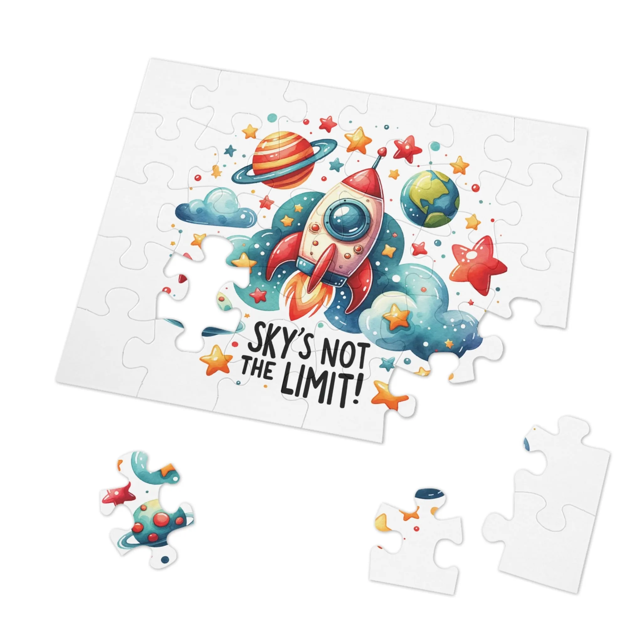 Jigsaw Puzzle, Rocket, Sky's not the Limit, Personalised/Non-Personalised (30, 110, 252, 500,1000-Piece)