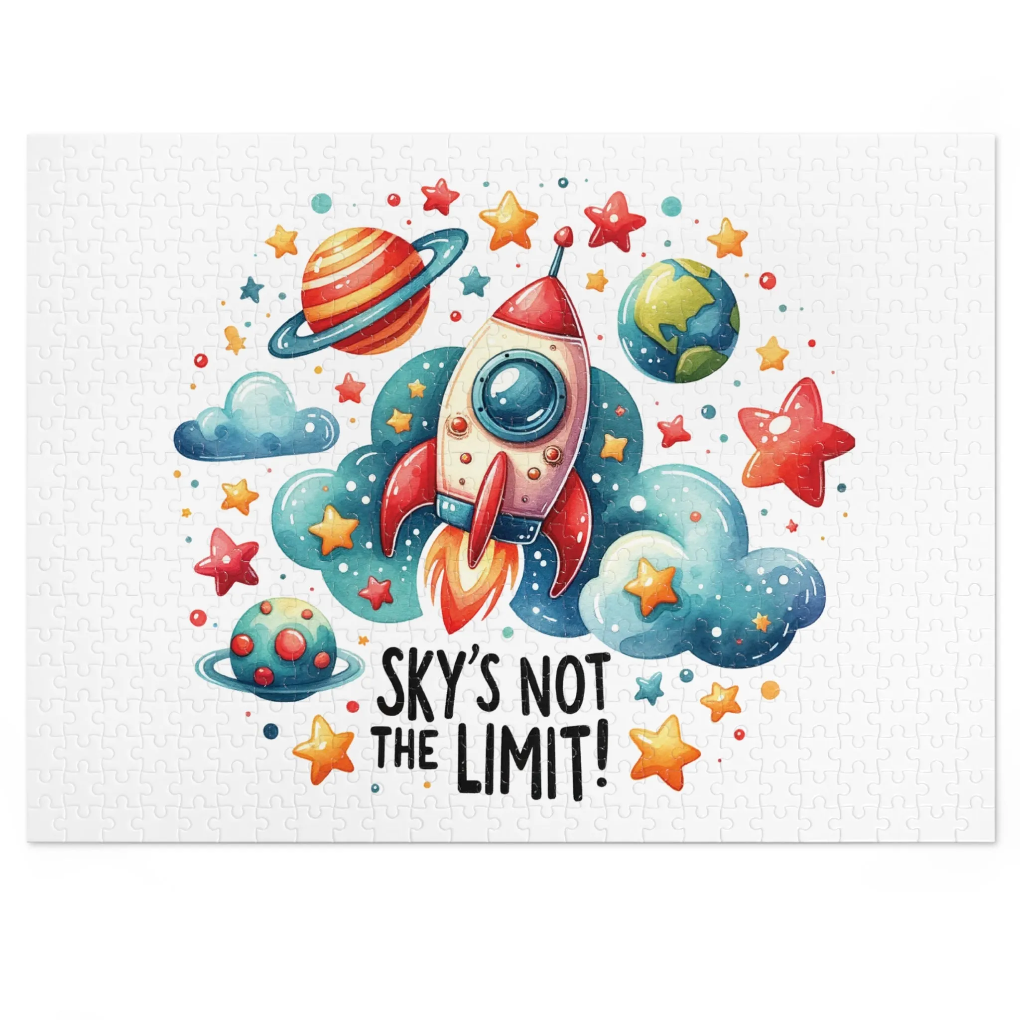 Jigsaw Puzzle, Rocket, Sky's not the Limit, Personalised/Non-Personalised (30, 110, 252, 500,1000-Piece)