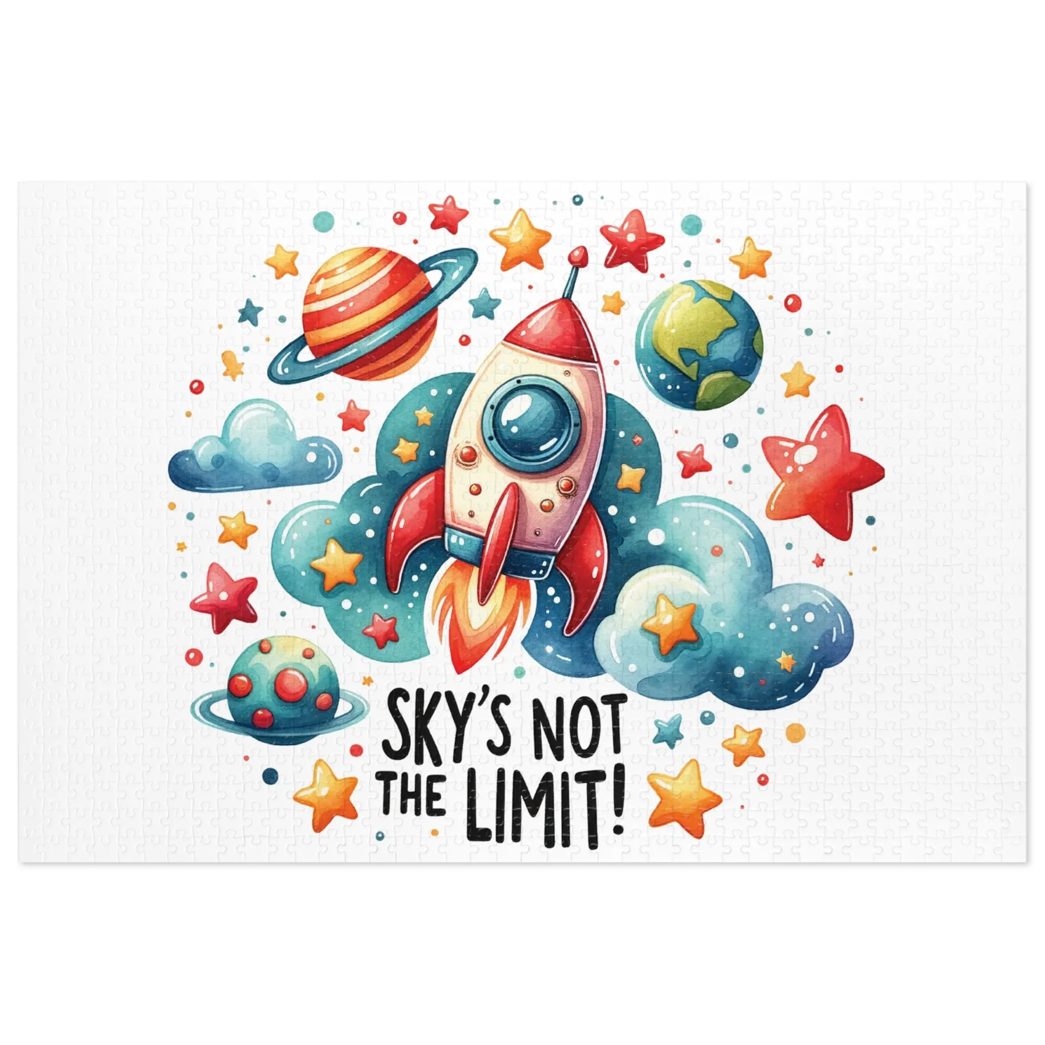 Jigsaw Puzzle, Rocket, Sky's not the Limit, Personalised/Non-Personalised (30, 110, 252, 500,1000-Piece)