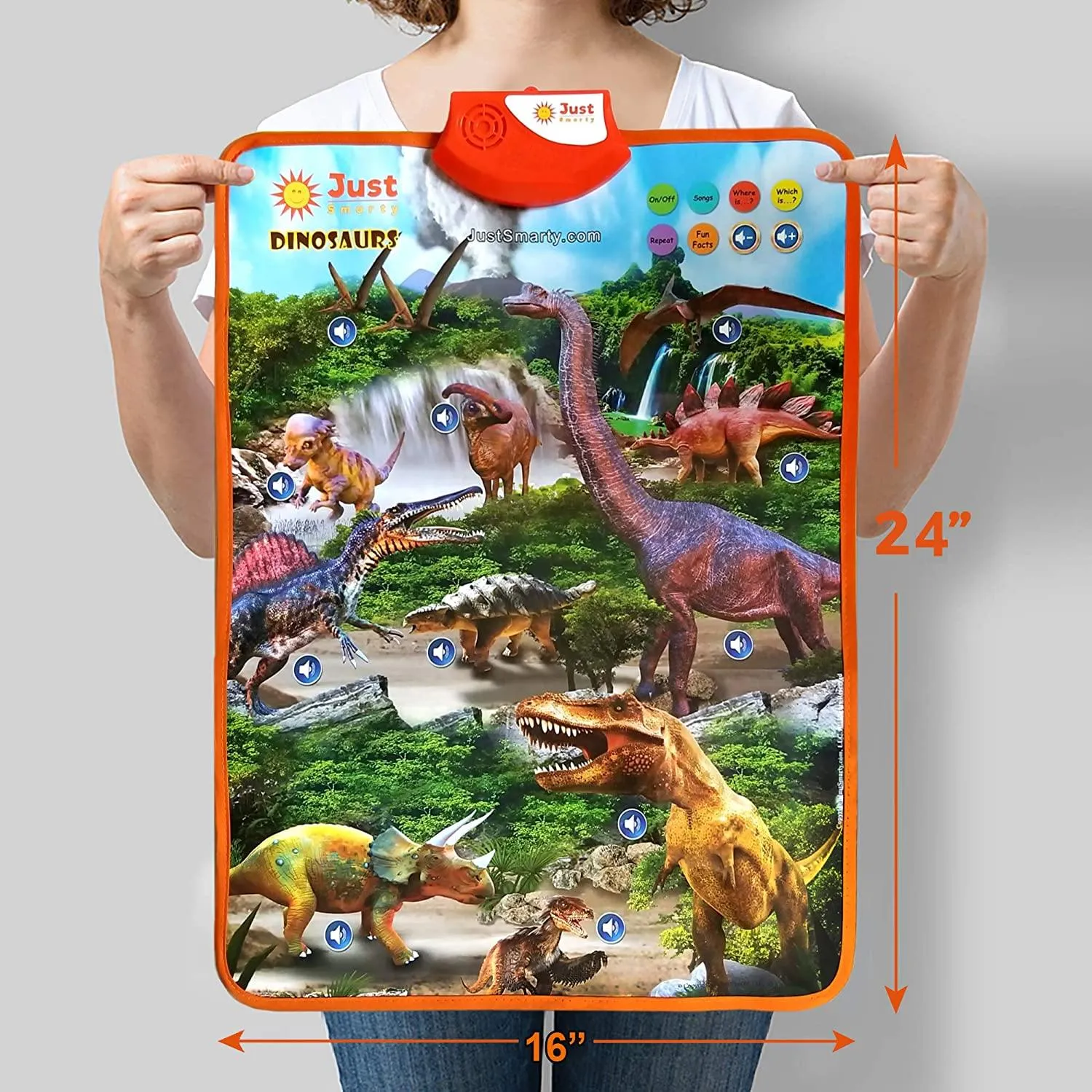 Just Smarty Dinosaurs Interactive Learning Poster