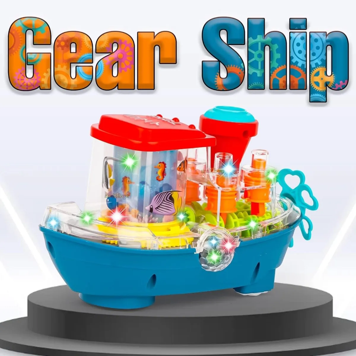 Musical Gear Ship with Lights