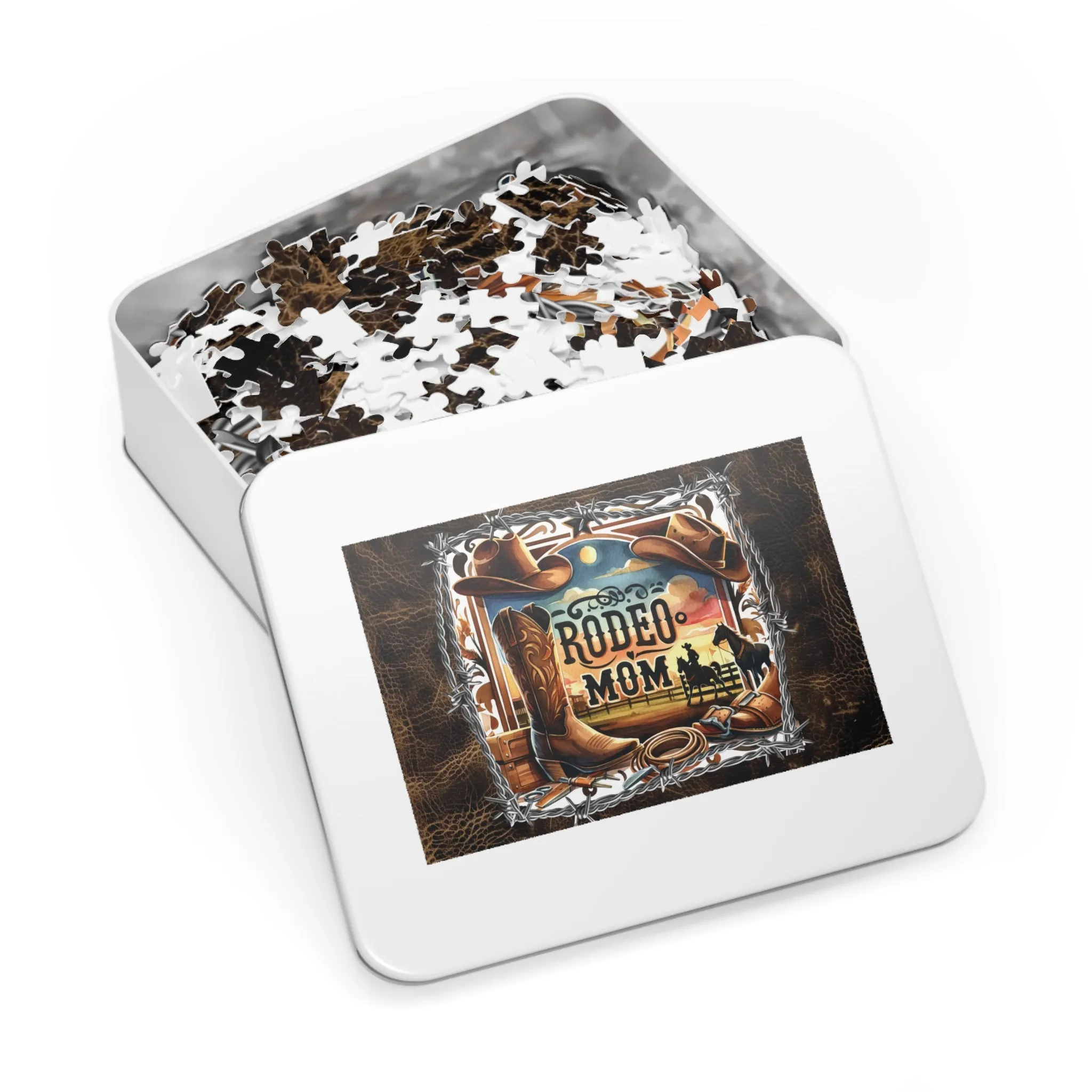 Puzzle, Western, Rodeo Mom, Personalised/Non-Personalised (30, 110, 252, 500,1000-Piece) awd-611