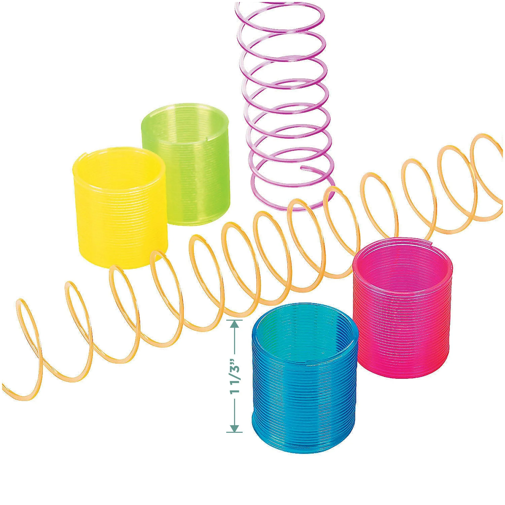 Rainbow Party Favors - Plastic Rainbow Shaped Cups With Lids and Straws, and Assorted Springs for 12 Guests