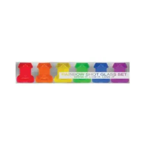 Rainbow shot glass set