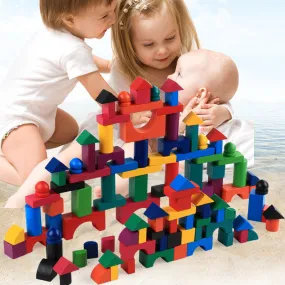 Rainbow Wooden Building Blocks