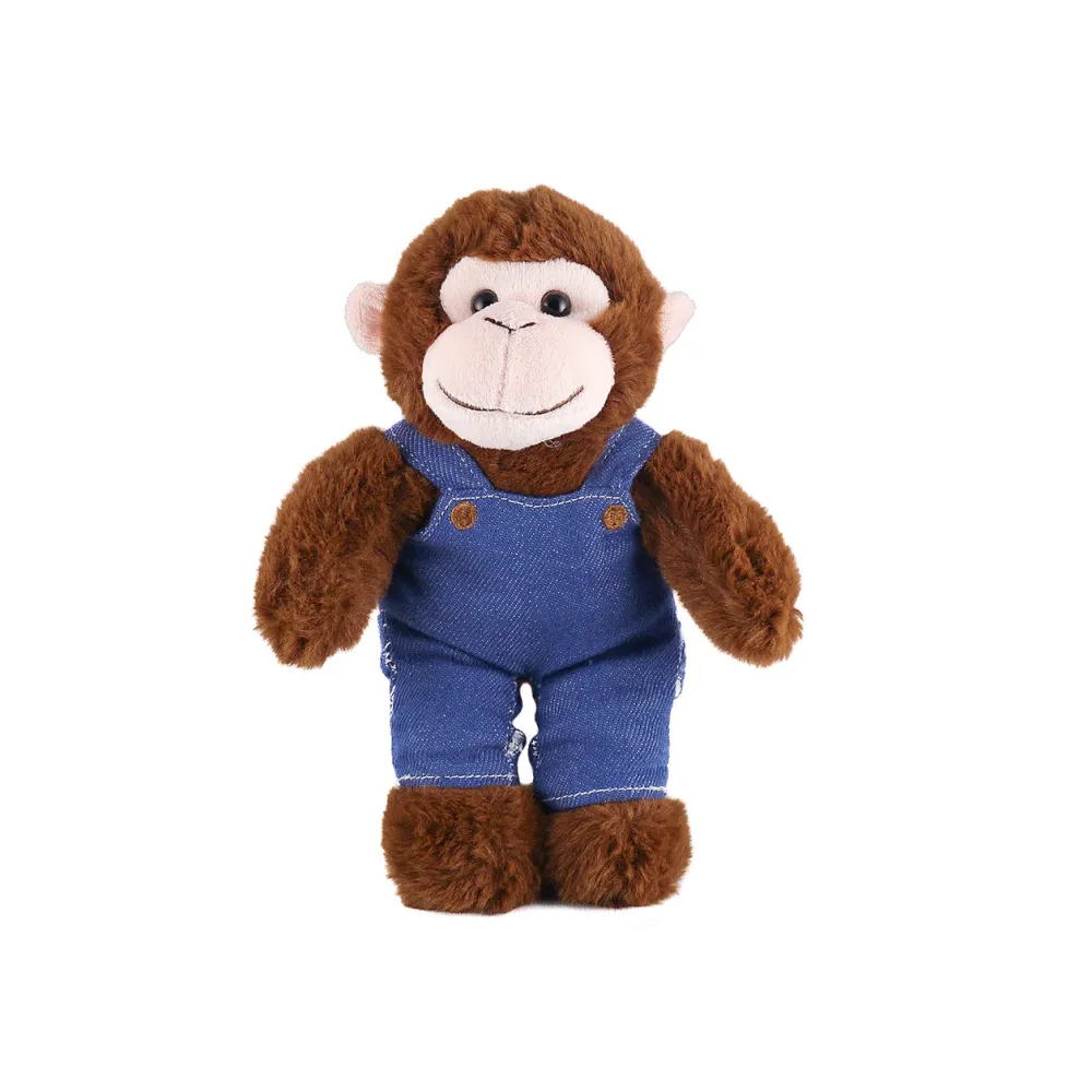 Stuffed Animal with Blue Jean Overalls Personalized12 Inches