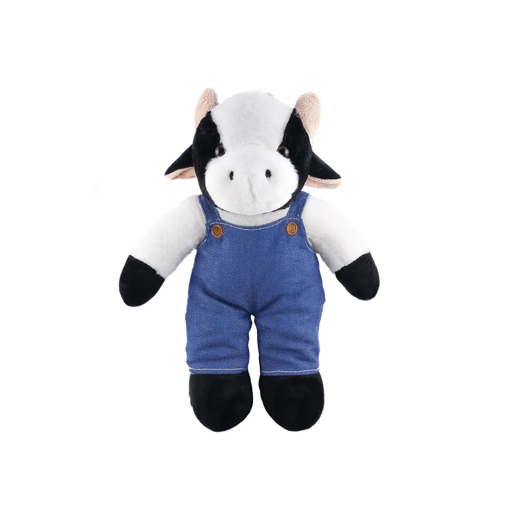 Stuffed Animal with Blue Jean Overalls Personalized12 Inches