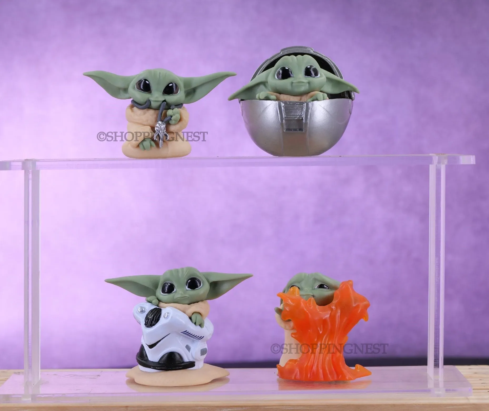 The Mandalorian Baby Yoda Grogu 4pcs Action Figure