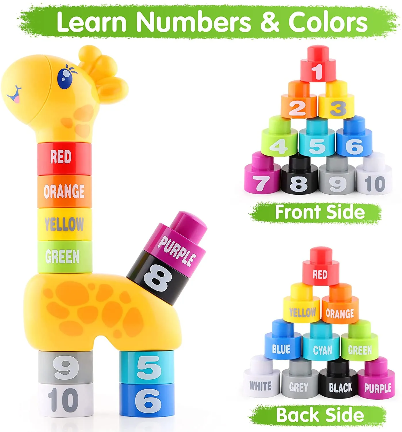 Toddler Alphabet Number Learning Building Block Set