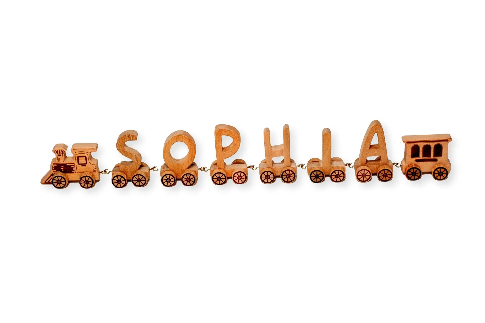 Wooden Letter Train Puzzle for Kids